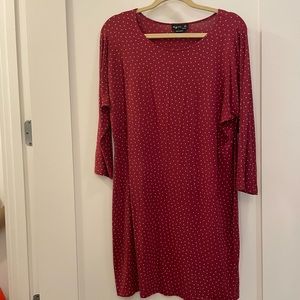 Agnes b red & white polka dot dress size L